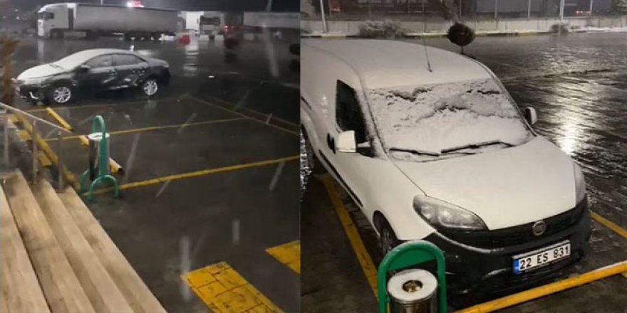 Kar Edirne'den Giriş Yaptı