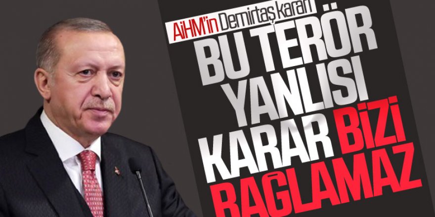 Cumhurbaşkanı Erdoğan'dan Demirtaş Kararına Tepki