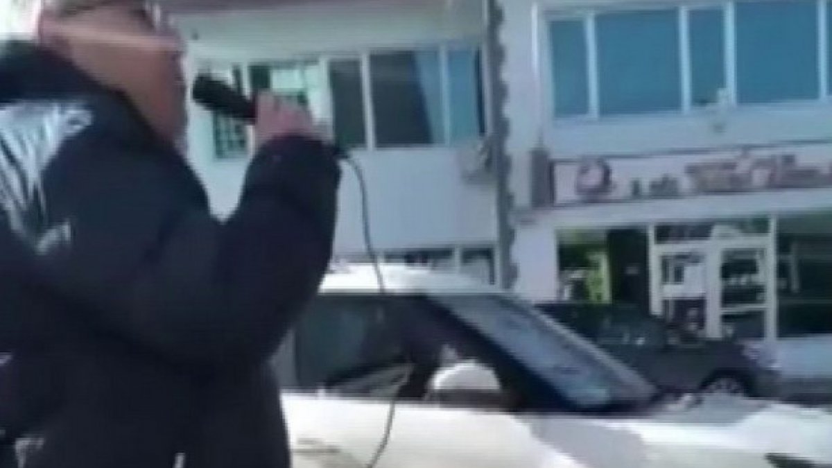 Erzurum'da alacaklı, parasını megafonla bağırarak istedi