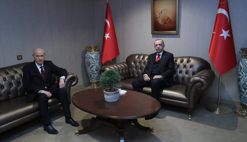 Erdoğan ile Bahçeli bir araya geldi