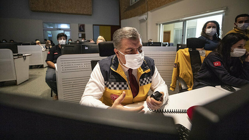 Sağlık Bakanı Fahrettin Koca, 112 İstanbul Merkezi'nde Sağlık Çalışanlarına Seslendi