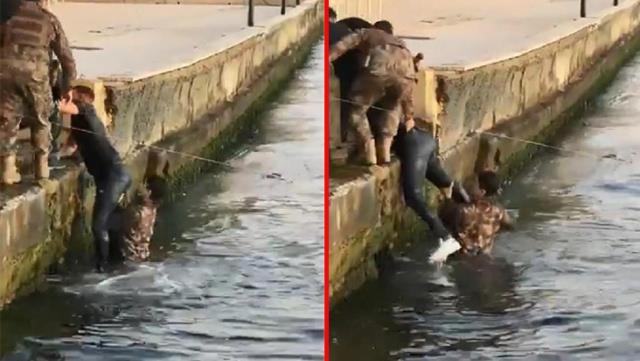 Denize Düşen Turisti Kahraman Polisimiz Kurtardı!