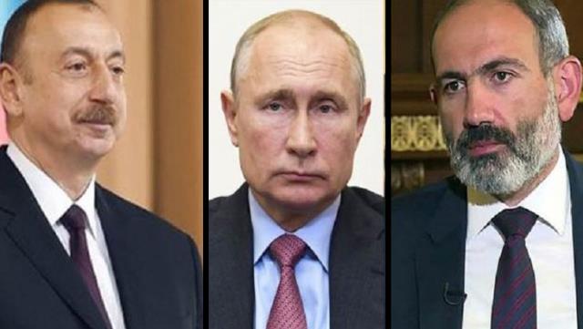 Putin, Aliyev ve Paşinyan Yarın Moskova'da Dağlık Karabağ Konusunu Görüşecek