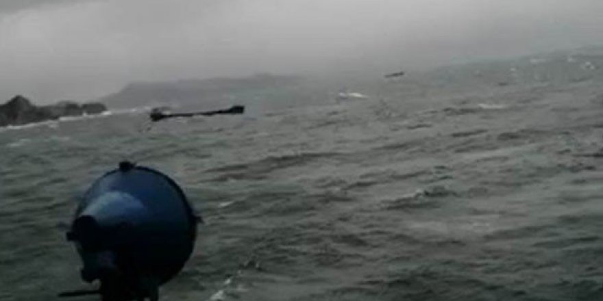 İşte Bartın'da Geminin Batma Anı