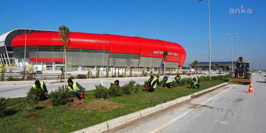 Hatay Büyükşehir'den Orta Refüj ve Kavşaklardı Bitkilendirme Çalışması