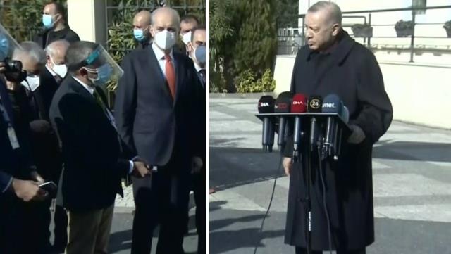 Muhabirin ısrarla HDP'nin muhalefet turunu sorduğu Cumhurbaşkanı Erdoğan