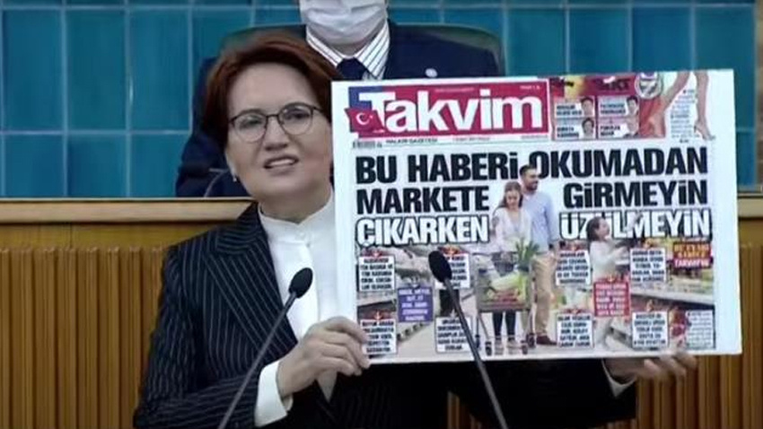 Meral Akşener'den Takvim'in manşetine tepki!