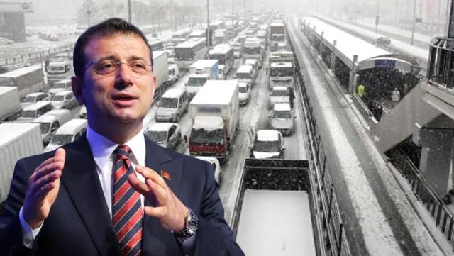 İstanbul kara teslimken İBB Başkanı İmamoğlu tiyatro salonunda incelemelerde bulundu