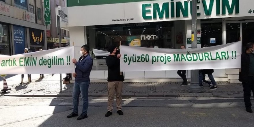 Eminevim mağdurları eylem yaptı! Tapumuzu istiyoruz
