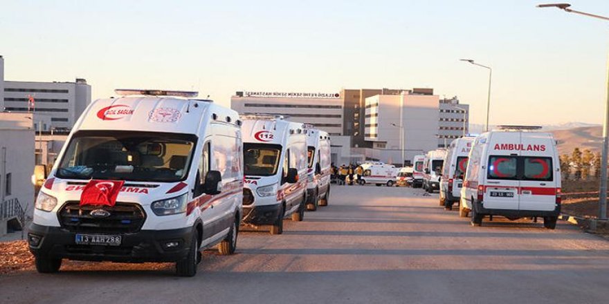 Helikopter kazasındaki 11 şehidimizin naaşı Elazığ'a getirildi