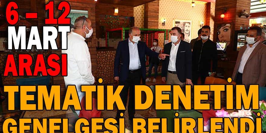 Tematik denetim nedir? Hangi yerler ne zaman denetlenecek? Haftalık Tematik Denetim genelgesi..