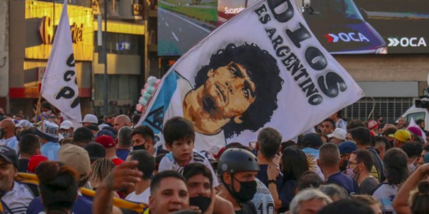 Arjantin'de Maradona'nın öldürüldüğünü iddia eden gruptan protesto
