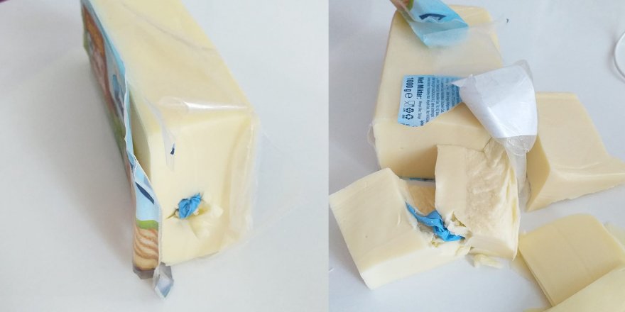 “Marketten aldığı kaşar peynirin içinden eldiven çıktığı” iddiası