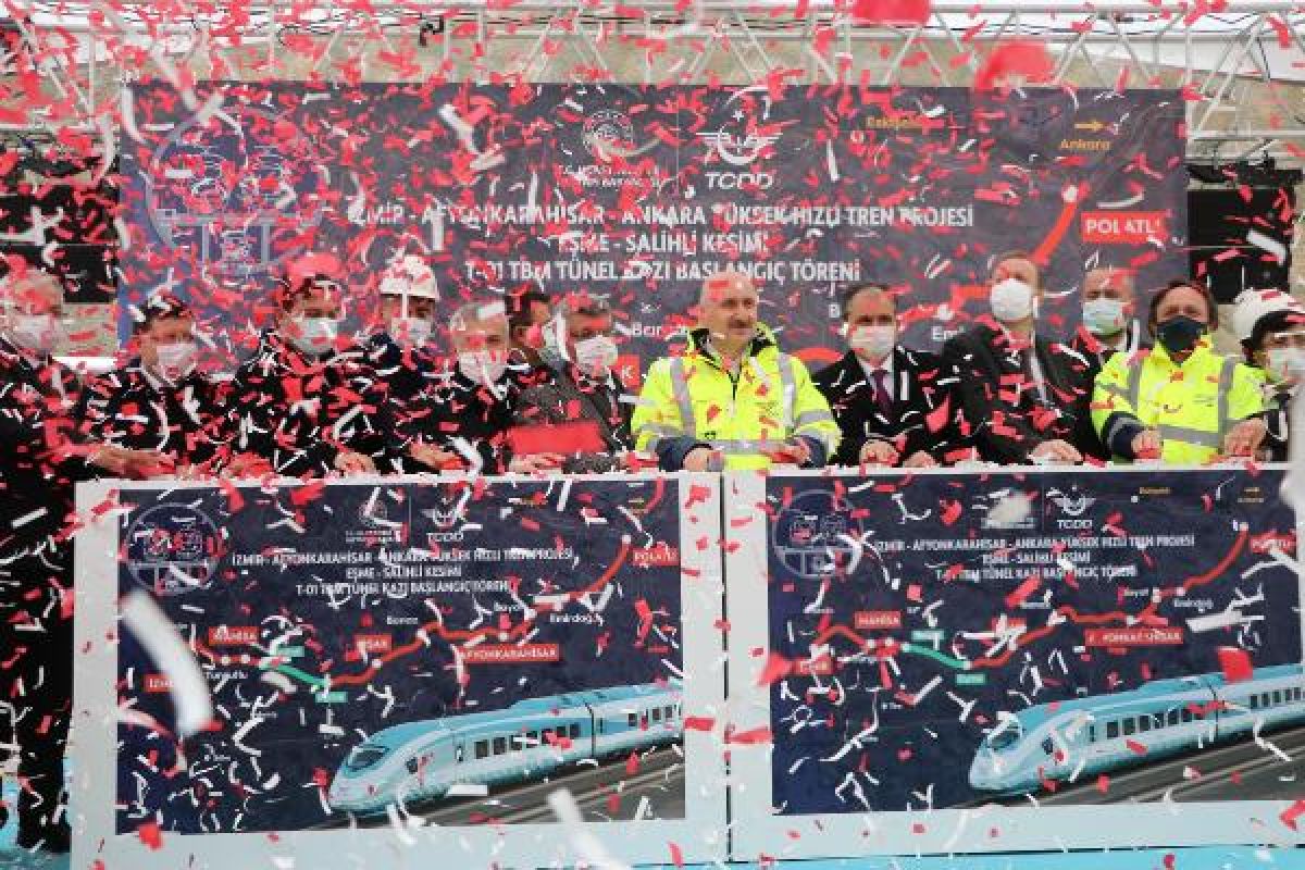 Ankara-İzmir Hızlı Tren Hattı'nda tünel kazımı başladı