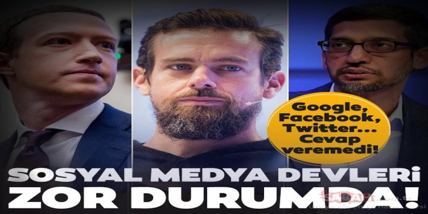 Sosyal medya devlerinin zor anları: Cevap veremediler