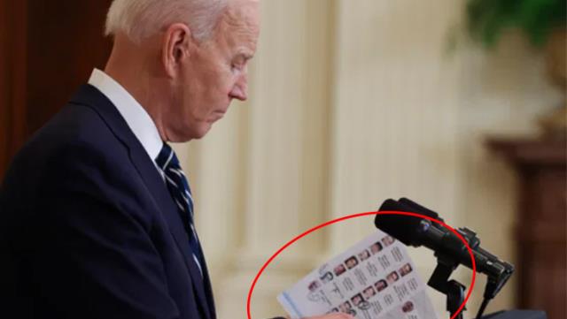 Joe Biden'ın Türkiye ile ilgili açıklamalarda bulunduğu basın toplantısına önündeki liste damga vurdu