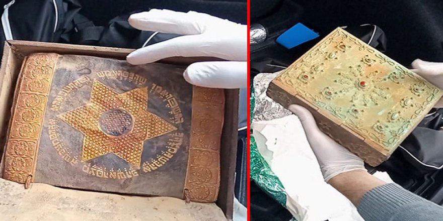 Ceylan derisine altın işlemeli 2 bin 500 yıllık Tevrat!