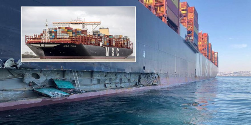 Ambarlı Limanı'nda iskeleye konteyner gemisi çarptı