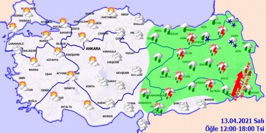 Meteoroloji'den Doğu illeri için uyarı, Batı için sevindiren haber