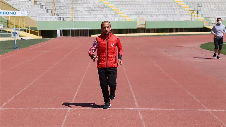 Şanlıurfalı milli atlet Hüseyin Can olimpiyat hedefi için ter döküyor