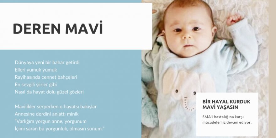SMA hastası Deren Mavi  Bebek yardım bekliyor