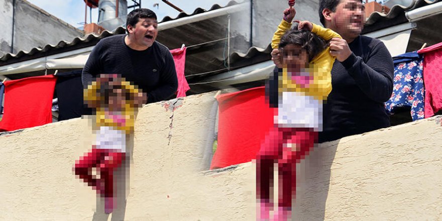 Kızını damdan sarkıtarak atacağını söyleyen baba, tutuklandı