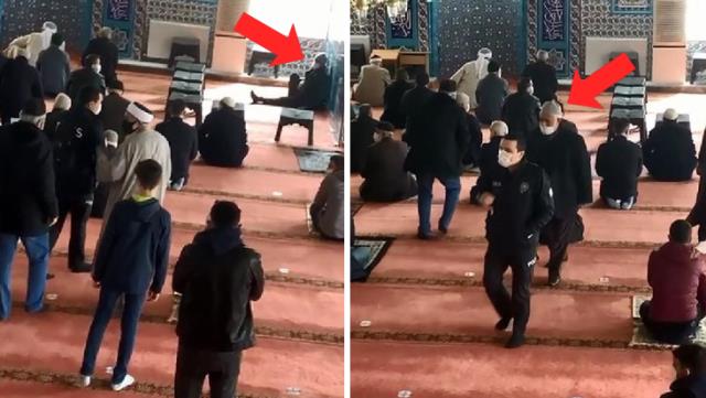 Karantinada olması gerekirken cuma namazına gitti, polis camiden zorla çıkardı