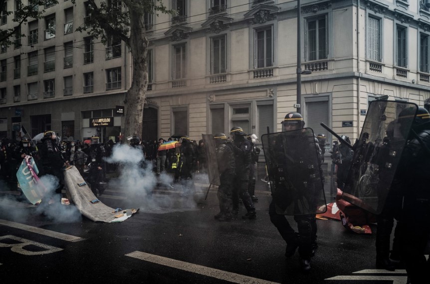 Fransa’da olaylı 1 Mayıs gösterileri!