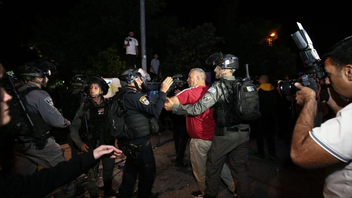 İsrail'den Kudüs'teki Şeyh Cerrah Mahallesi'nde Düzenlenen Tehcir Karşıtı Gösteriye Müdahale
