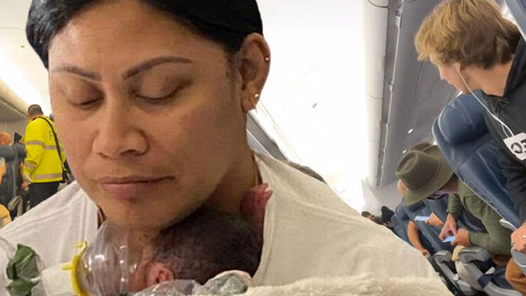 Hamile olduğundan habersiz kadın uçakta doğum yaptı