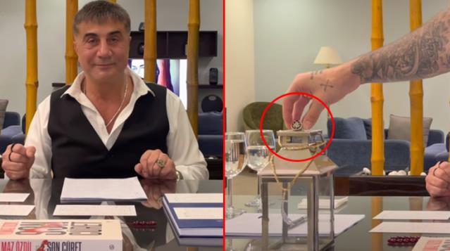 Sedat Peker masayı yumruklayınca düşen yüzüğüyle mesaj verdi