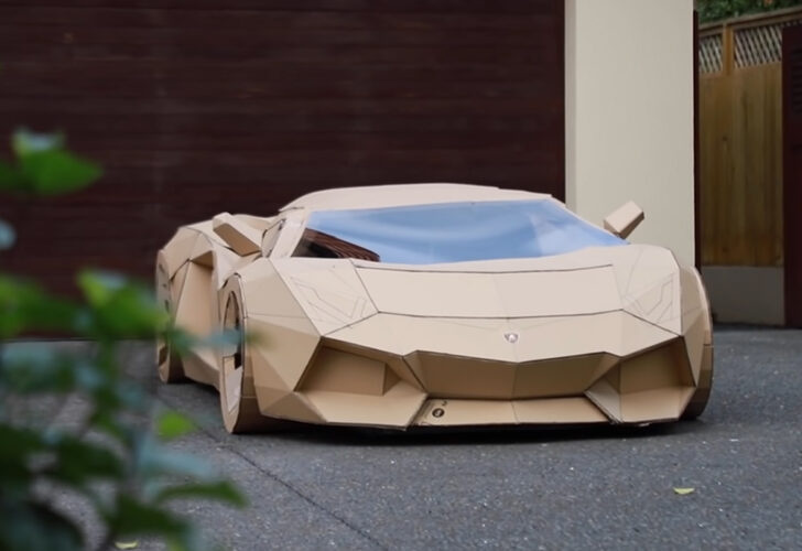 Kartondan Lamborghini yaptı, binlerce dolara sattı!
