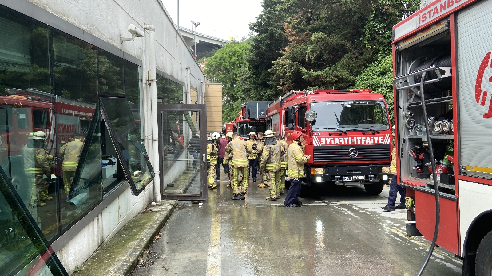 Ortaköy’de ofiste yangın paniği