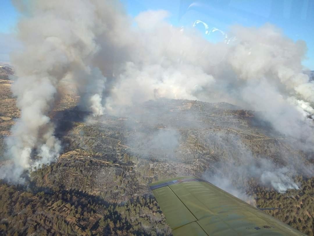 Güney Kıbrıs’ta Korkutan Yangın