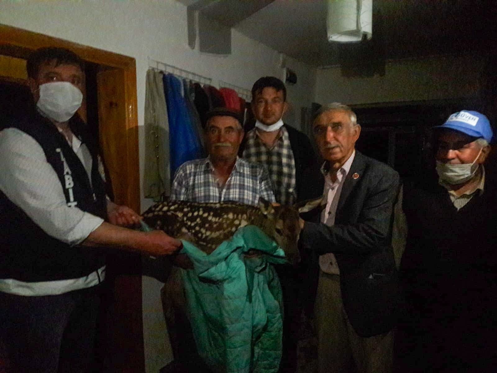 Yaralı Ala Geyik Yavrusuna Köylü Sahip Çıktı