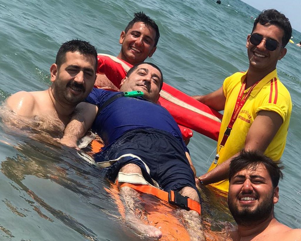 Hayatında İlk Kez Denize Girmenin Mutluluğunu Yaşadı