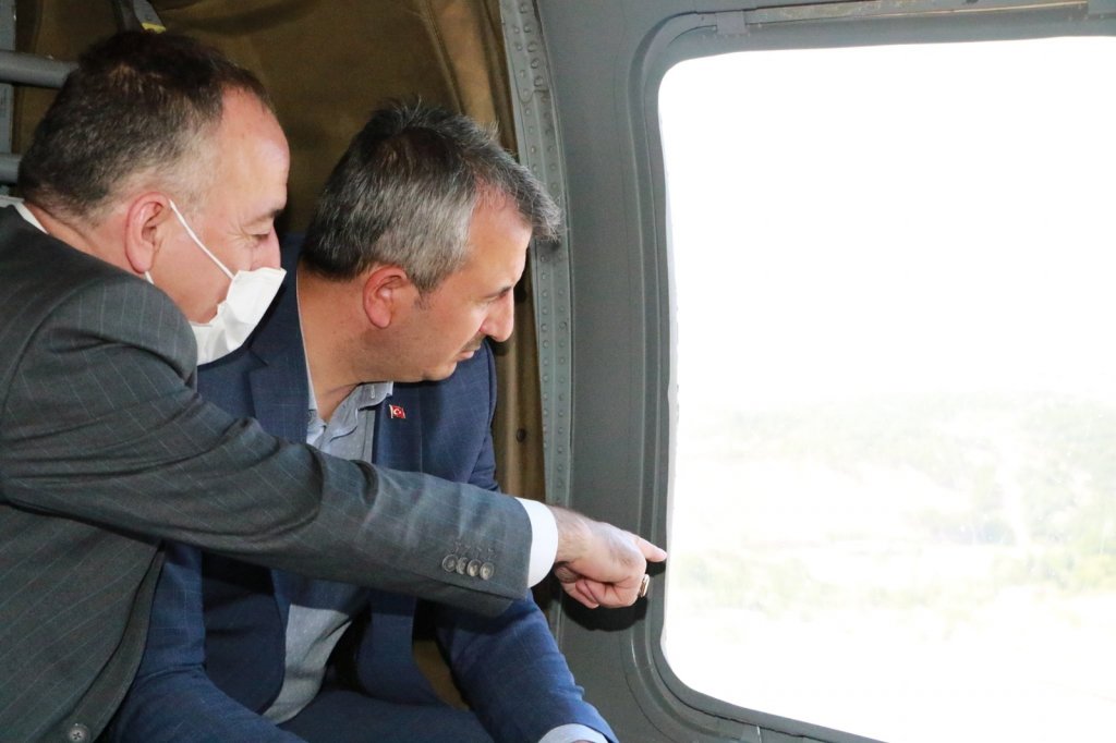 43 İlin Geçiş Noktası Helikopterle Havadan Denetlendi