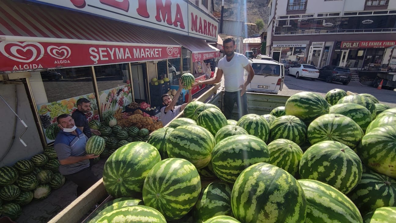 Tunceli’de ‘Hıdıroz’ İsmi Verilen Organik Karpuz Tezgahlardaki Yerini Aldı
