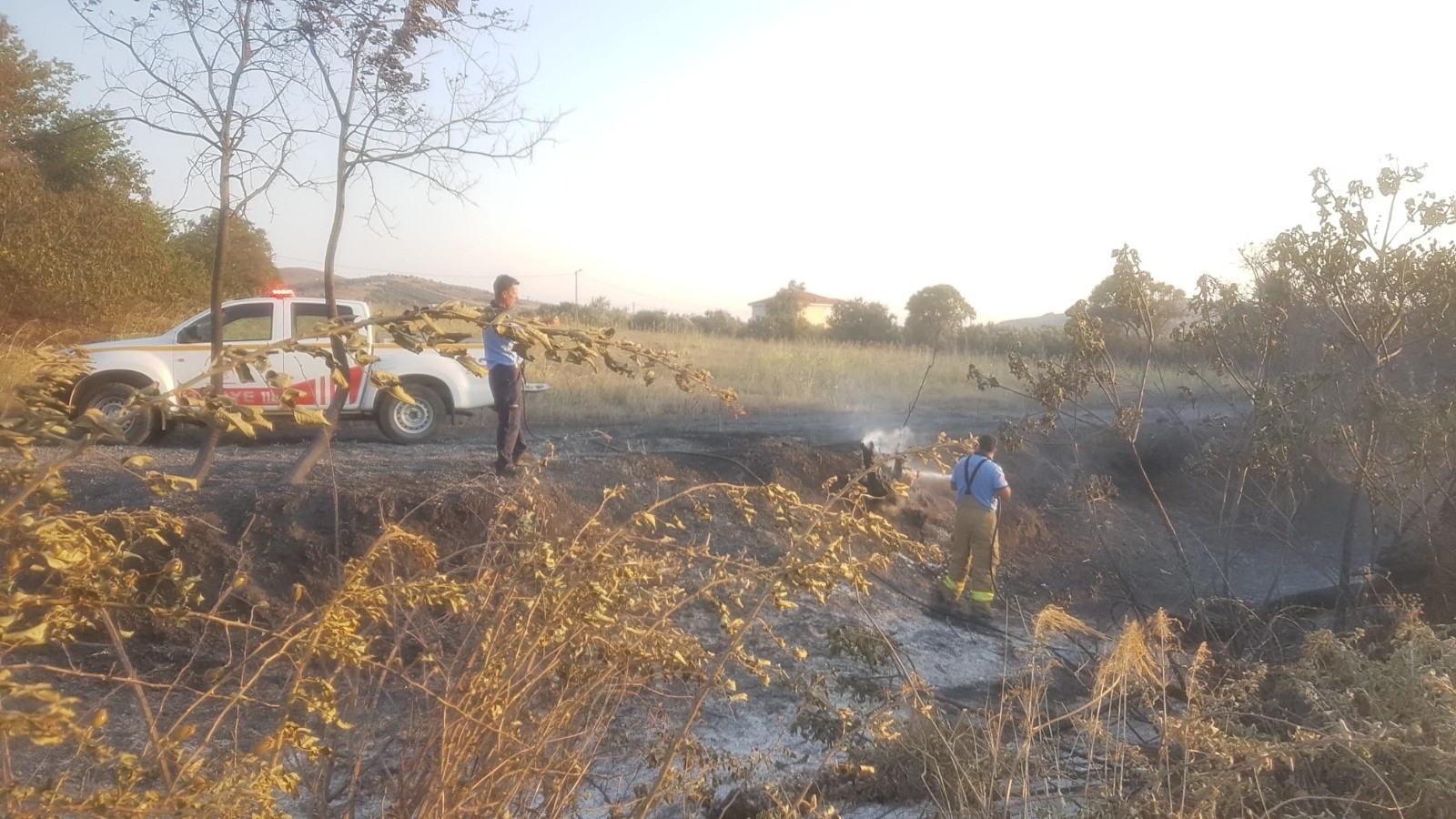 Erdek’te Çıkan Yangın Korkuttu