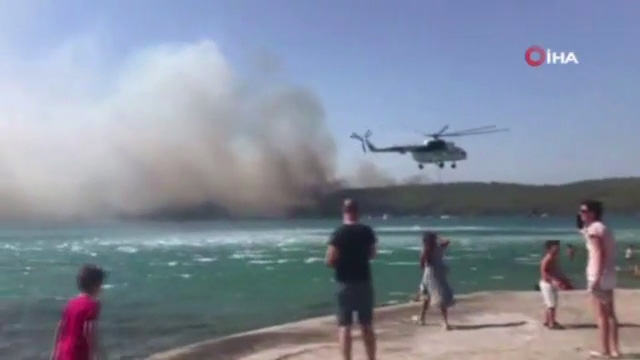 Bodrum’daki Yangın Otellere Yaklaştı, Müşteriler Tahliye Ediliyor