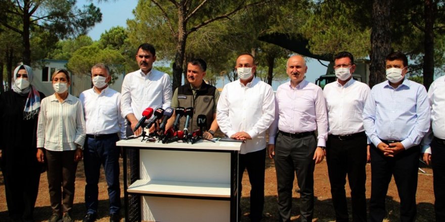 "İnşallah en kısa zamanda tüm yangınları söndürme çabası içerisindeyiz"