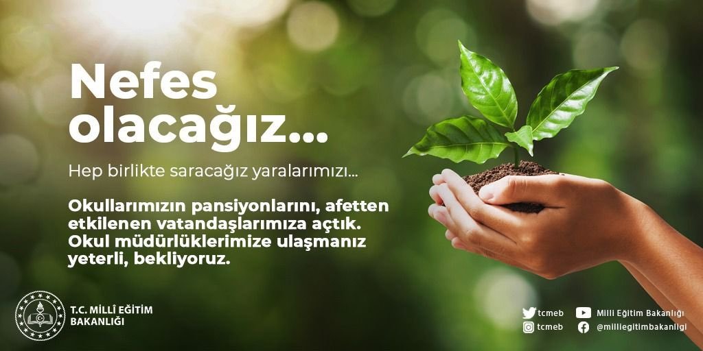 Meb: “Okullarımızın Pansiyonlarını, Afetten Etkilenen Vatandaşlarımıza Açtık”