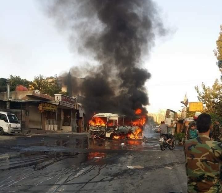 Suriye’de Rejim Askerleri Taşıyan Otobüste Patlama
