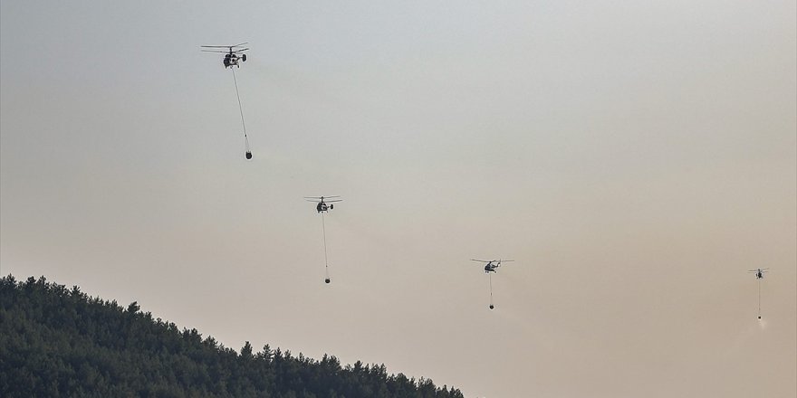 Yaklaşık 30 ton su taşıyan Helikopterlerin sayısı arttırıldı