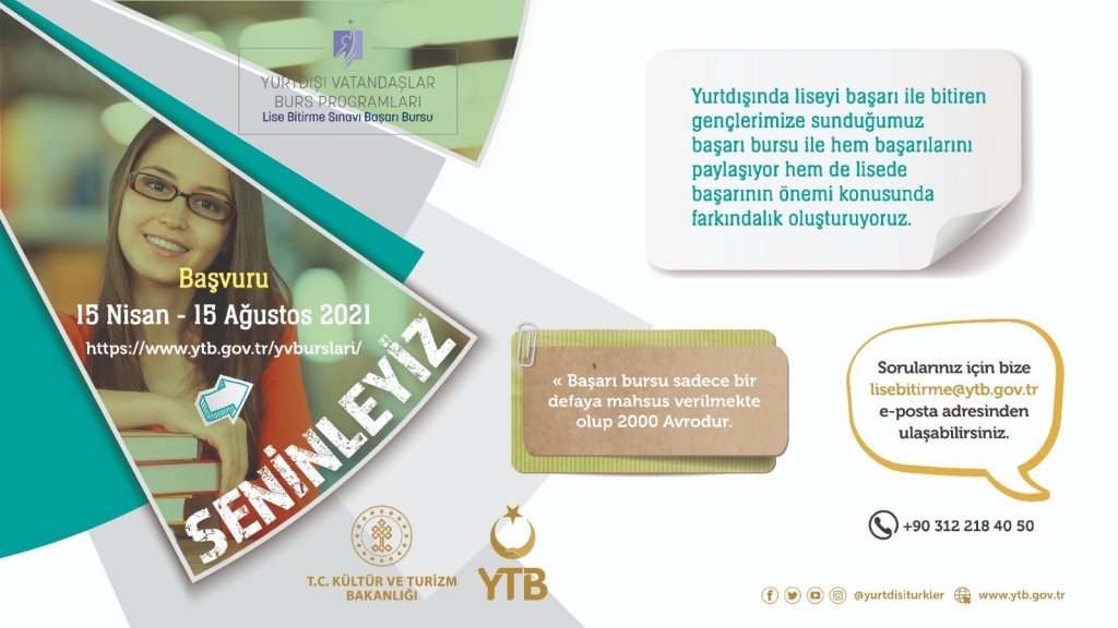YTB yurtdışı vatandaşlar burslarına başvuru için son 10 gün
