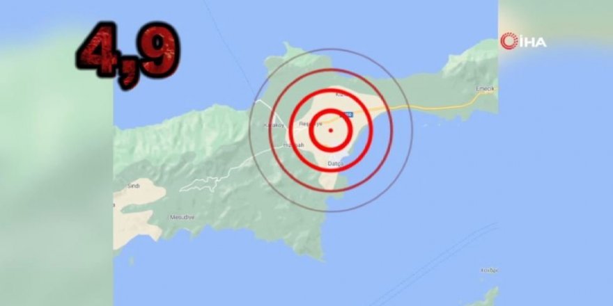 Datça’da 4,9 büyüklüğünde deprem