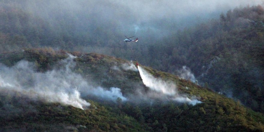 Milas'ta rüzgarın yön değiştirmesi alevleri artırdı