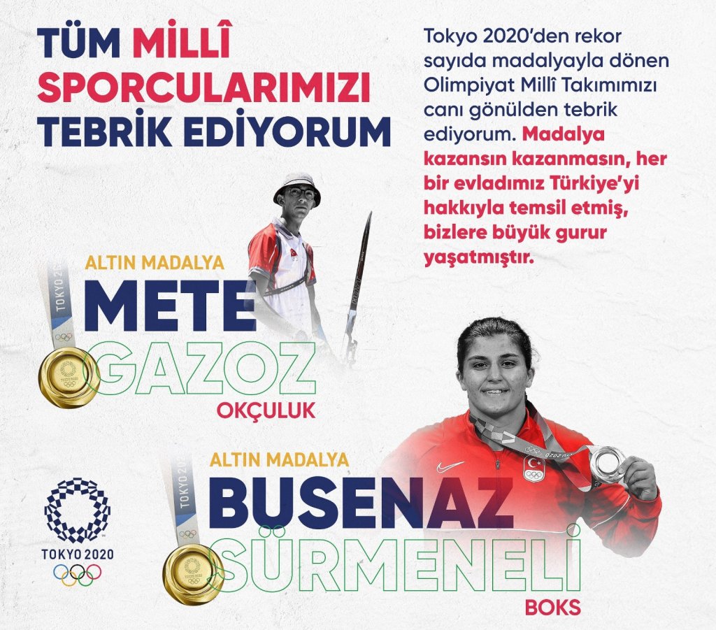 Erdoğan: "Madalya Kazansın Kazanmasın, Her Bir Evladımız Türkiye’yi Hakkıyla Temsil Etti"