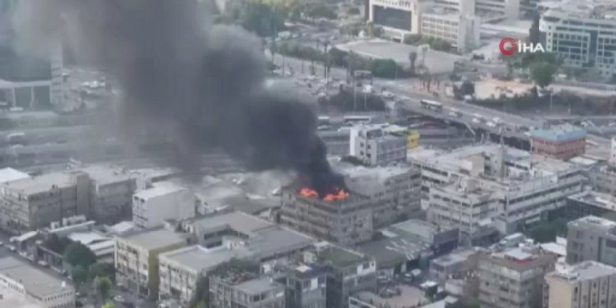 Tel Aviv’de bir bina alevlere teslim oldu