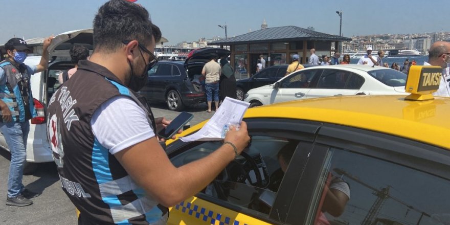 Eminönü’nde taksicilere yönelik denetim